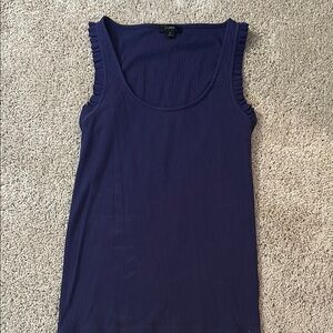 J. Crew Blue Fitted Ribbed Tank Top